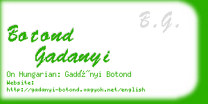 botond gadanyi business card
